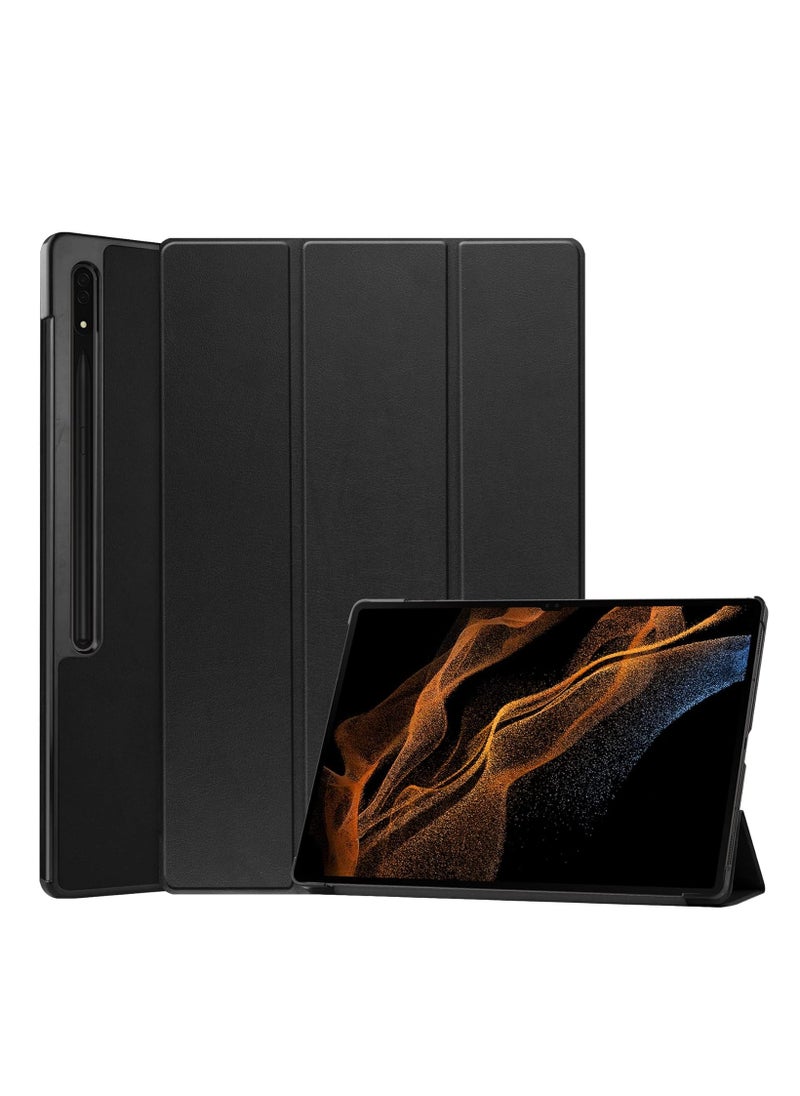 Generic Compatible with Samsung Galaxy Tab S10 Ultra 14.6 inch Released 2024 Shockproof Tablet Cover With Auto Wake Sleep Funda For Galaxy Tab S10 Ultra (Black)  - Image 1