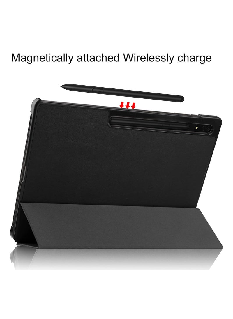 Generic Compatible with Samsung Galaxy Tab S10 Ultra 14.6 inch Released 2024 Shockproof Tablet Cover With Auto Wake Sleep Funda For Galaxy Tab S10 Ultra (Black)  - Image 5