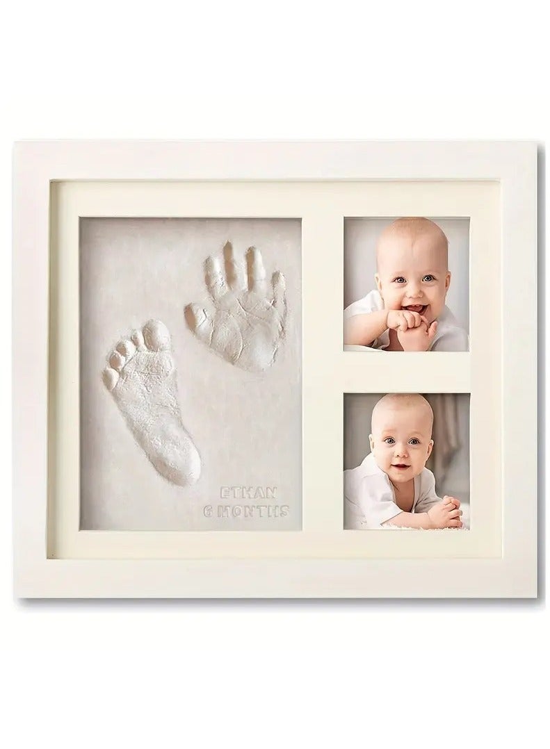 LIMOS Baby Handprint and Footprint Makers Kit - Keepsake for Newborn Boys & Girls, Personalized, Memory Art Picture Frames for Baby Registry, Nursery Decor - Image 1