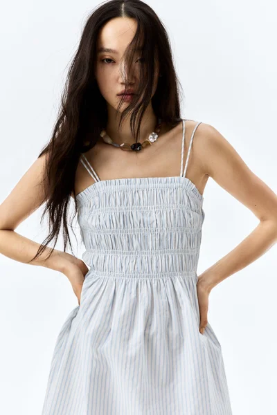 H&M Smocked-bodice cotton dress