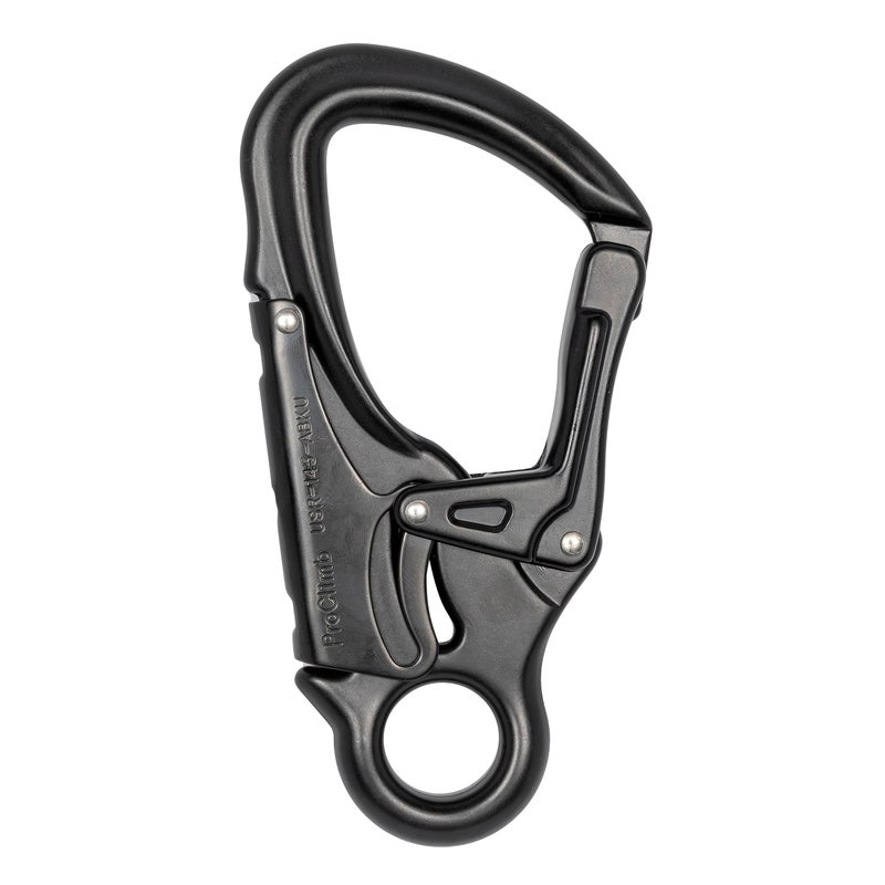 ProClimb Forged Aluminum Carabiner Snaphook | Perfect for Rock Climbing, Arborists, Fire Fighters, Rescue Ops - Image 1
