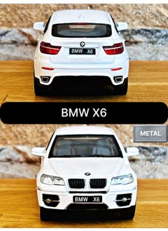 Toyfest Bmw X6 Pull Back Die Cast Metal Model Car with Openable Doors - White 1:32 - 11.5 cm  - Image 5