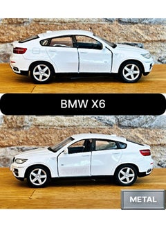 Toyfest Bmw X6 Pull Back Die Cast Metal Model Car with Openable Doors - White 1:32 - 11.5 cm  - Image 4