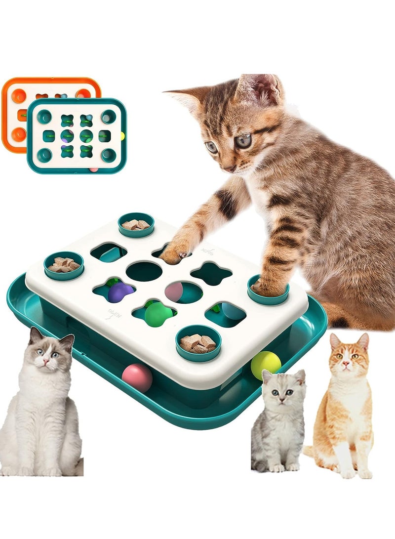 ألعاب القطط التفاعلية ، ألعاب لعب القطط للقطط الداخلية ، ألعاب القطط الرائعة (خضراء) - Image 1