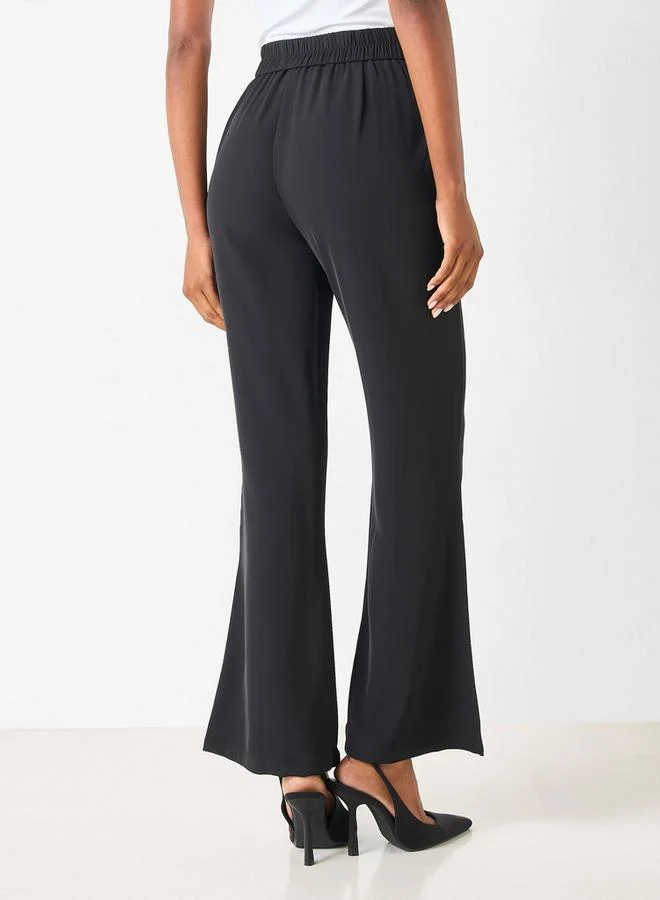 2Xtremz 2Xtremz Solid Pants with Elasticated Waistband and Metal Accent