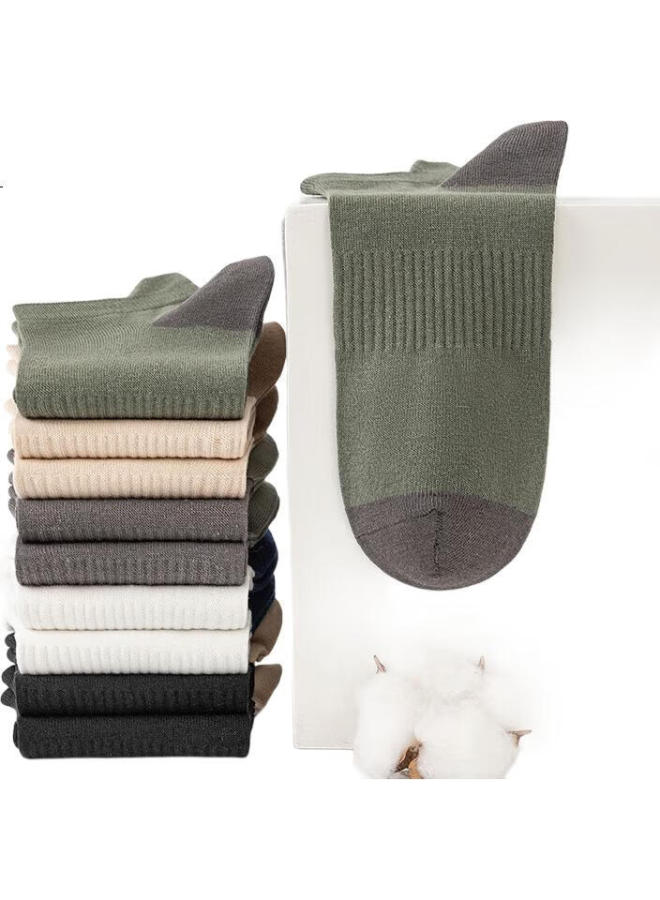Miiow 10 Pairs Of Men'S Short Socks【7A Antibacterial And Deodorant Socks】Men'S Summer Thin Cotton Socks Sports Sweat-Absorbent Boat Socks For Men - Image 3