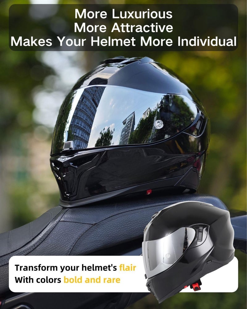 Soman T520 Tinted Visor Replacement for R1 and ST1400 Helmets - UV Protection and Windproof (Silver) - Image 4