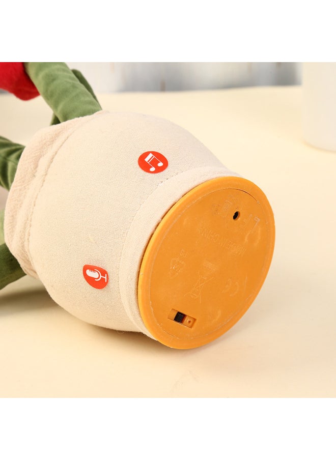 Net Red With Electric Tulip Cactus Can Sing And Learn To Speak Luminous Plush Toys Birthday Gifts Wholesale-Color:Red-Specifications:Organic Core  - Image 5