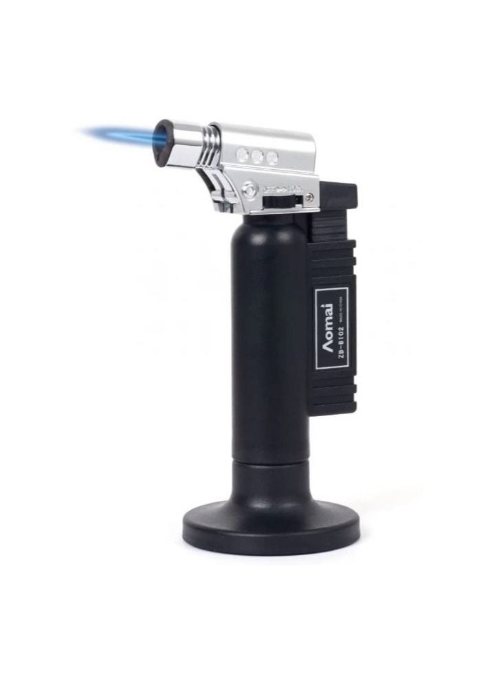 Generic - Aomai ZB-8102 Butane Torch,Kitchen Torch Cooking Torch Creme Brulee Torch, Refillable Adjustable Flame Lighter with Safety Lock for DIY, Creme, Brulee, BBQ and Baking(Butane Gas Not Included) - Image 1