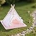 Minamzee 112 Dollhouse Camping Bed Tent 1 Set Fairy Style Mini Pink Lace Tent with Carpet Miniature Outdoor Furniture Accessories for BedroomPatio and Garden for Teens Adults - Image 2