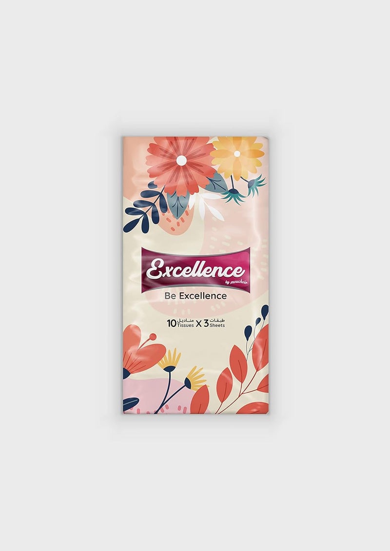 Excellence Pocket Tissue 10 Sheets x 3-Ply - Box of 18 - Image 2