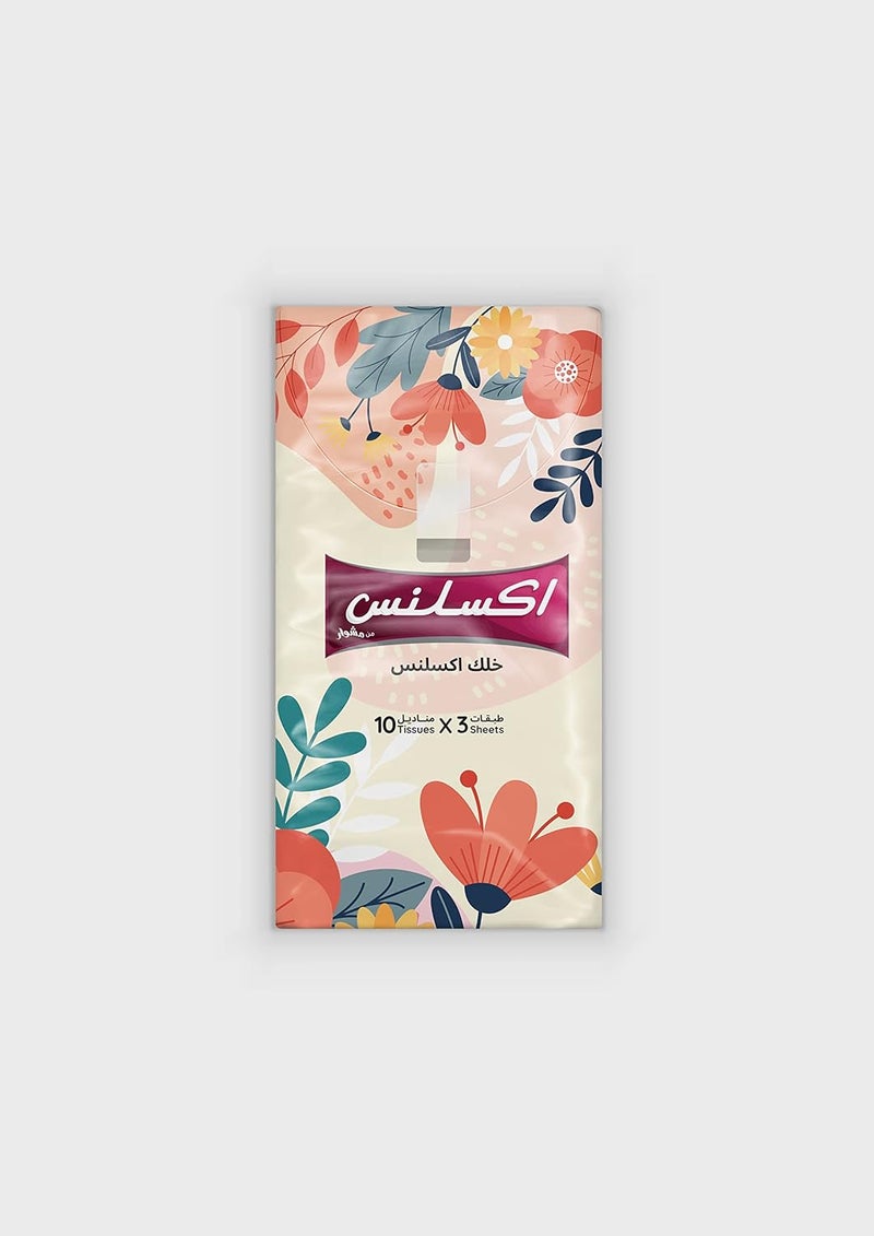 Excellence Pocket Tissue 10 Sheets x 3-Ply - Box of 18 - Image 1