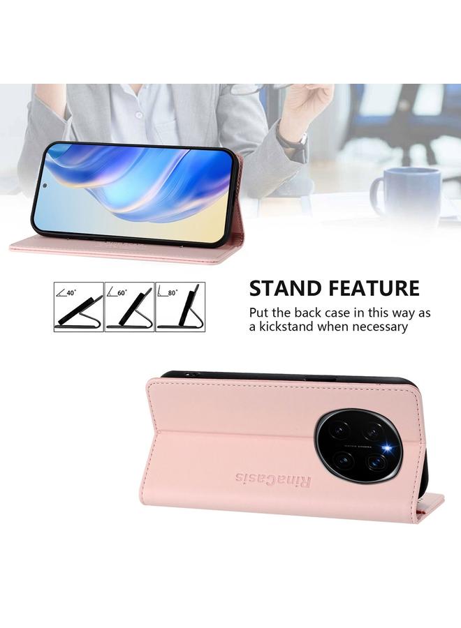 Zaboon Case For Honor Magic7 Pro RC01 Dual-Folded Magnetic Suction RFID Leather Phone Case - Image 4