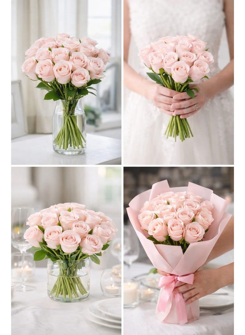 Elegant Artificial Roses Bouquet - Lifelike Silk Flowers for Home Decor, Weddings, and Events - Image 3