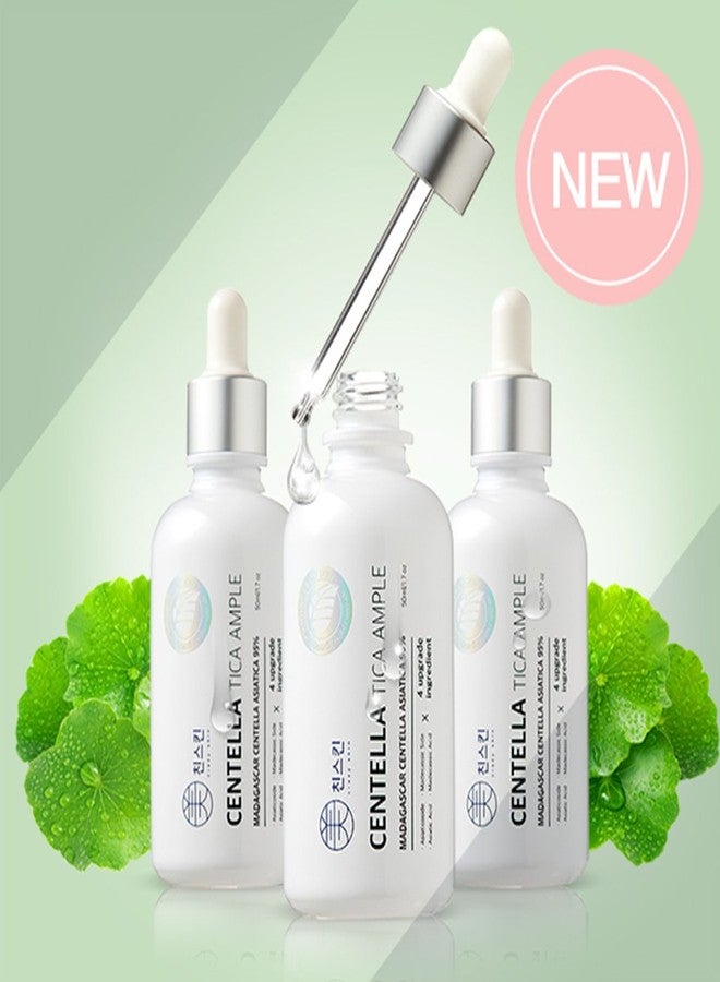 CRAZY SKIN سيروم أمبول مركز سنتيلا تيكا 3.4 أونصة سائلة (100 مل) - مكونات طبيعية للبشرة التالفة والمضطربة والحساسة، تخفيف الاحمرار، سيروم حمض ماديكاسيك للوجه مصنوع في كوريا - Image 3