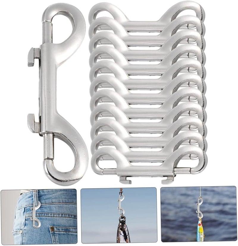 12 قطعة من خطاطيف السبائك الزنكية بطول 7 سم لربط أحبال تدريب الكلاب والحقائب - Image 5