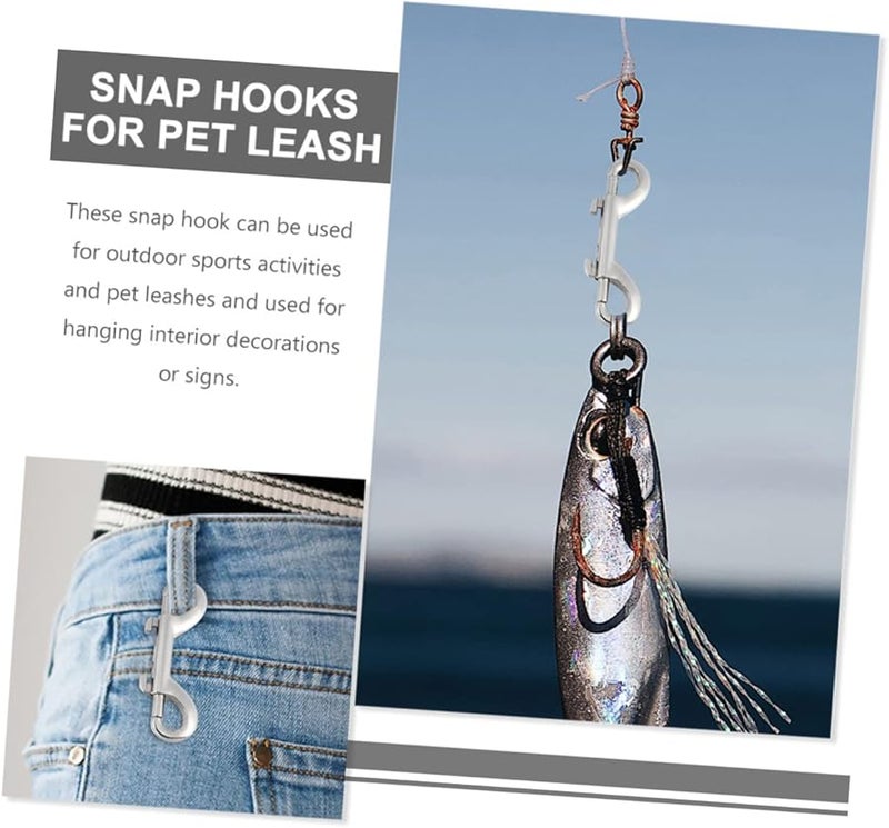 12 قطعة من خطاطيف السبائك الزنكية بطول 7 سم لربط أحبال تدريب الكلاب والحقائب - Image 3