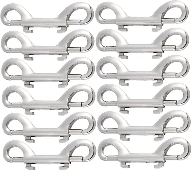 12 قطعة من خطاطيف السبائك الزنكية بطول 7 سم لربط أحبال تدريب الكلاب والحقائب - Image 1