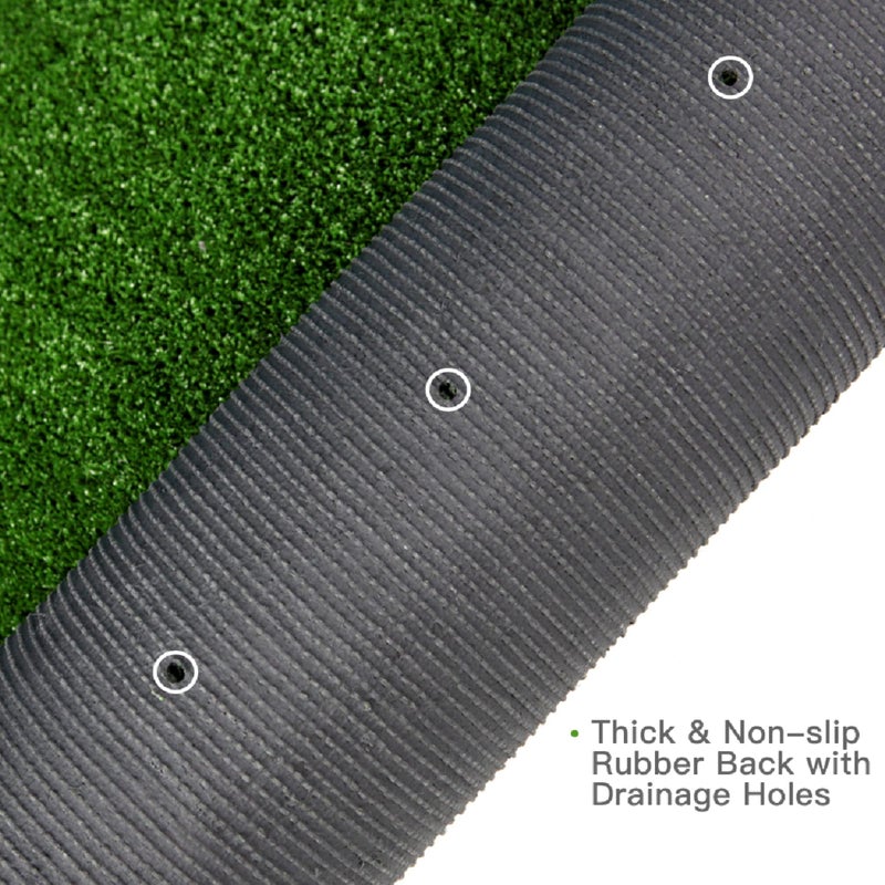GRASS EXPRESS Artificial Grass Turf, 10ft x 10ft 0.4" Pile Height, Indoor Outdoor Fake Astroturf Rug Carpet Mat for Balcony Decor Backyard Patio Backdrop Fence Wall Decorations Dogs - Image 4