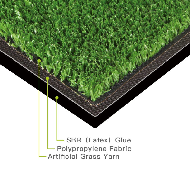 GRASS EXPRESS Artificial Grass Turf, 10ft x 10ft 0.4" Pile Height, Indoor Outdoor Fake Astroturf Rug Carpet Mat for Balcony Decor Backyard Patio Backdrop Fence Wall Decorations Dogs - Image 5