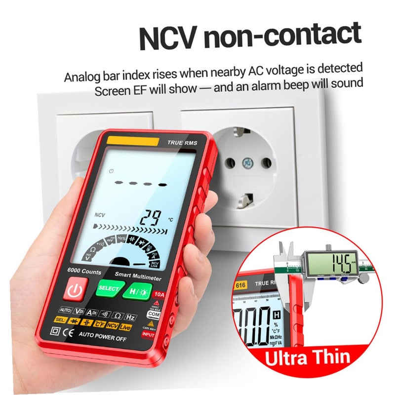 Digital Multimeter Voltage Resistance Frequency Temperature Tester Non Contact Detection - Image 4