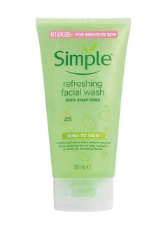simple Face Wash For Sensitive Skin Refreshing Soap Free 150ml  - Image 2