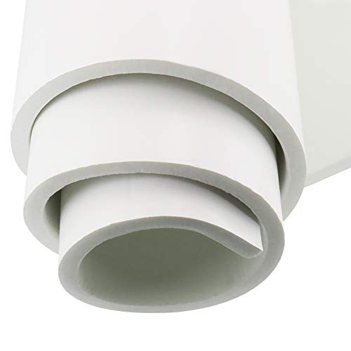 Storystore Foam Insulation Neoprene Sheets with Adhesive, 1/2'' Thick x 12'' W x 98'' L Multi-Function Soundproof Large Closed Cell Neoprene Rubber Roll, White - Image 1