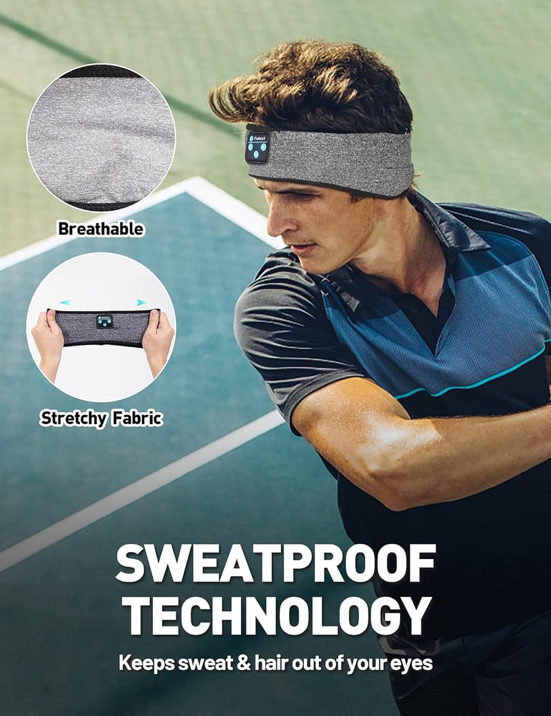 Voerou Sleep Headphones Sports Headband, Bluetooth Sleeping Headphones with Ultra-Thin Speakers,Headphones for Sleeping,Side Sleepers,Running,Workout,Travel,Yoga,Insomnia,Meditation Accessories - Image 3