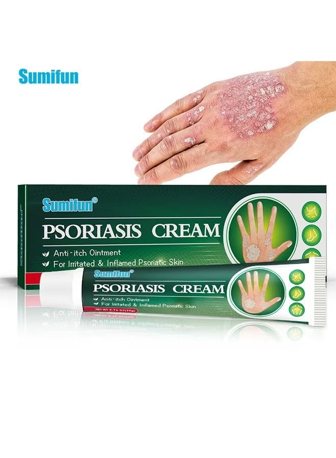 Sumifun Natural Chinese Herbal Eczema Psoriasis Creams 20g，Dermatitis and Eczema Pruritus Psoriasis Ointment,Psoriasis Creams，Psoriasis Treatment, Antibacterial Cream, for Body Itching - Image 1