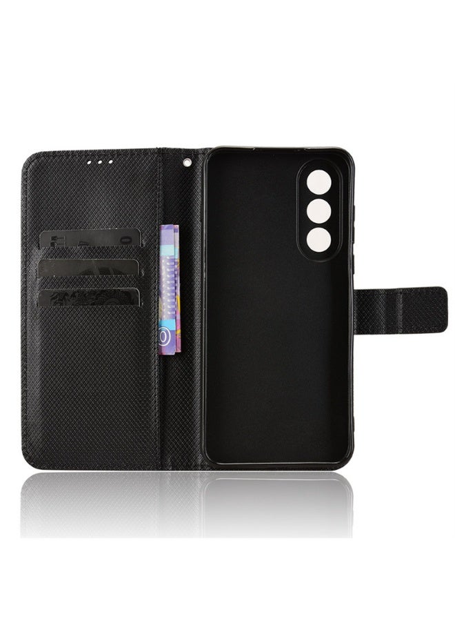 general Wallet Case for OnePlus Nord CE5 - 5G Cover - OnePlus Nord CE5 Case with Card Holder - Flip Stand with Magnetic Closure - Diamond Pattern PU Leather - Strong Protective - Image 3