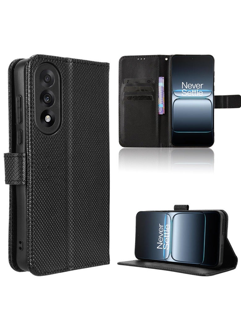 general Wallet Case for OnePlus Nord CE5 - 5G Cover - OnePlus Nord CE5 Case with Card Holder - Flip Stand with Magnetic Closure - Diamond Pattern PU Leather - Strong Protective - Image 1