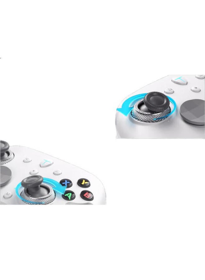 Thunderobot G80 Thunder Cut Wireless Gaming Controller Hd Voice Coil Motor Switchable Joystick Character Switch Switch Xbox Bluetooth Motion Sensing Pc Computer Ns Tv Steam White - Image 1