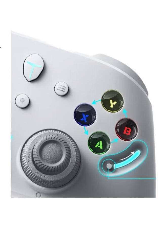 Thunderobot G80 Thunder Cut Wireless Gaming Controller Hd Voice Coil Motor Switchable Joystick Character Switch Switch Xbox Bluetooth Motion Sensing Pc Computer Ns Tv Steam White - Image 2