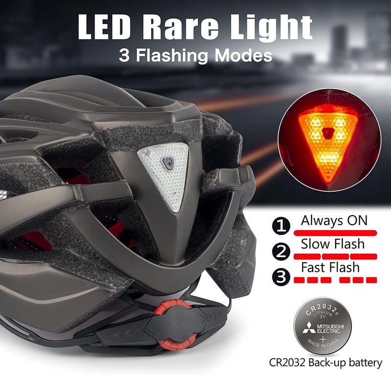 Shinmax General purpose premium build Shinmax Bicycle Helmet with LED Lighting, Bicycle Helmet with Safety Light, Magnetic Bicycle Helmet and Removable Screen Roller Visor Ski Snowboard Helmet for Men Women NR-096 KSA standard compatible design - Image 3
