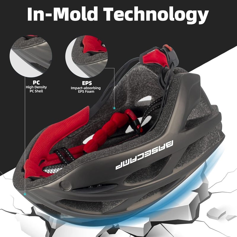 Shinmax General purpose premium build Shinmax Bicycle Helmet with LED Lighting, Bicycle Helmet with Safety Light, Magnetic Bicycle Helmet and Removable Screen Roller Visor Ski Snowboard Helmet for Men Women NR-096 KSA standard compatible design - Image 2
