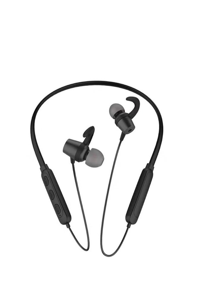 Celebrat A16 Wireless Neck Hanging Magnetic Earphone - with Microphone - Black - Image 3