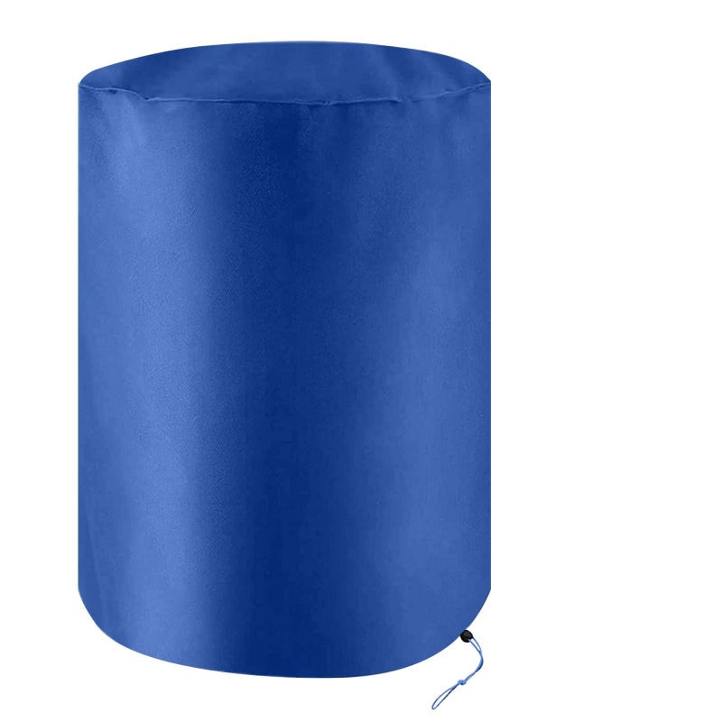 Capolo 55 Gallon Drum Cover Water Storage Barrel Cover Waterproof Outdoor Rain Barrel Cover Plastic Steel Barrel Water Collector Container Cover All Weather Protection with Drawstring (1, Blue) - Image 1