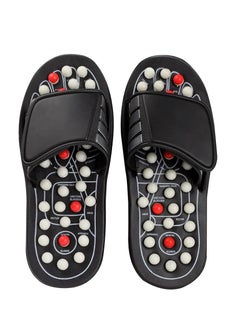 Acupressure Foot Massager Massage Slippers Shoes Reflexology Sandals Gift for Men Women, Reduce Feet Neuropathy Pain Relief and Tension, Promote Circulation (Black, Size: 27.5cm)