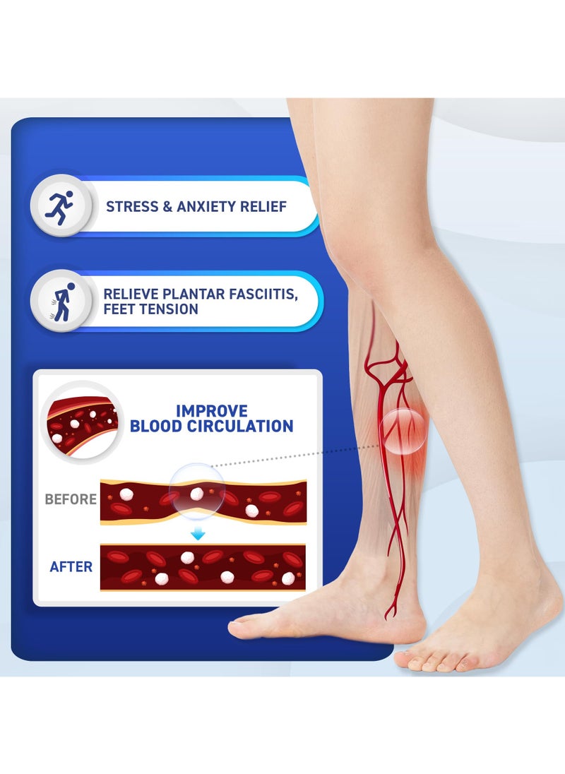 SYOSI - Acupressure Foot Massager Massage Slippers Shoes Reflexology Sandals Gift for Men Women, Reduce Feet Neuropathy Pain Relief and Tension, Promote Circulation (Black, Size: 27.5cm) - Image 1