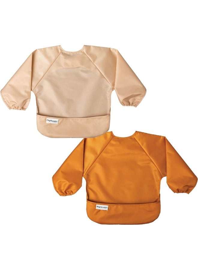Tiny Twinkle Tiny Twinkle Mess Proof Baby Bib, 2 Pack Long Sleeve Bib Outfit, Waterproof Bibs for Toddlers, Machine Washable, Tug Proof  - Image 1