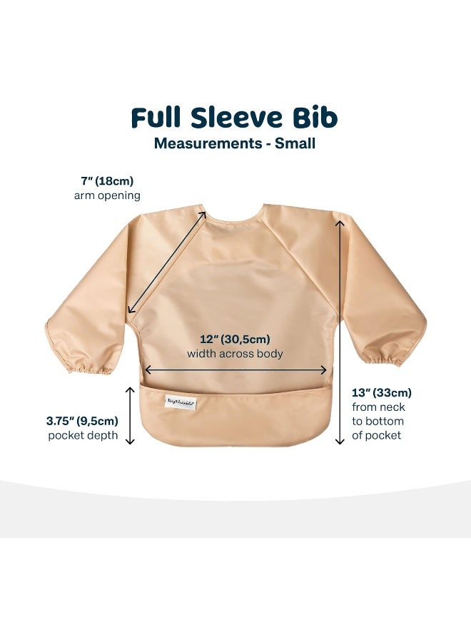 Tiny Twinkle Tiny Twinkle Mess Proof Baby Bib, 2 Pack Long Sleeve Bib Outfit, Waterproof Bibs for Toddlers, Machine Washable, Tug Proof  - Image 3