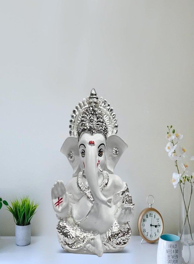 Diviniti 999 Silver Plated Lord Ganesha Idol for Temple, Puja Room, Home Decor, Gifting| Murti Ganpati Idol for Peace, Prosperity, Positive Energy, Good Luck, Success (8.89 x 5.08 cm) - Image 5