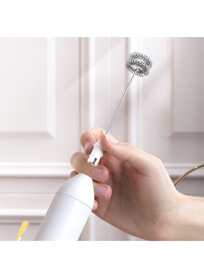 Cliton Electric Milk Frother, Coffee Milk Frother, Rechargeable Milk Frother With Stand, Handheld Mini Mixer - Image 5