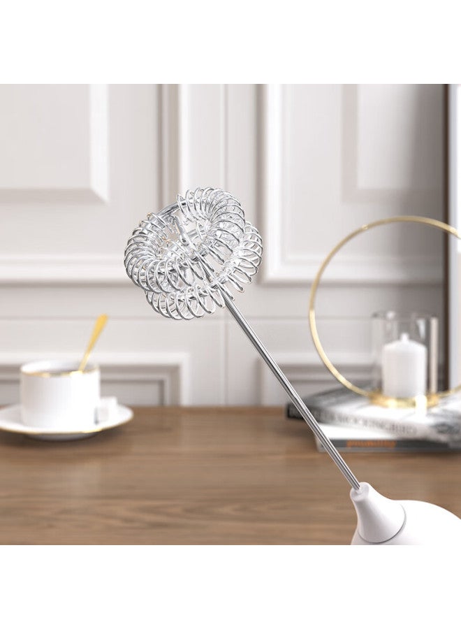Cliton Electric Milk Frother, Coffee Milk Frother, Rechargeable Milk Frother With Stand, Handheld Mini Mixer - Image 4