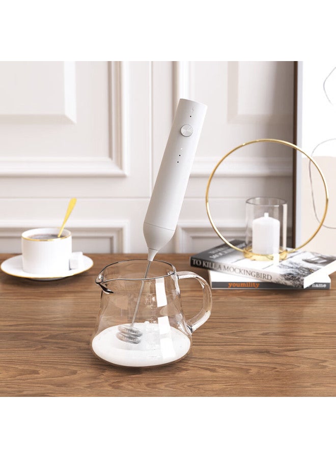 Cliton Electric Milk Frother, Coffee Milk Frother, Rechargeable Milk Frother With Stand, Handheld Mini Mixer - Image 2
