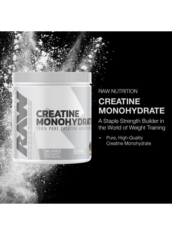 Raw Nutrition Creatine Monohydrate Powder - Unflavored Micronized Creatine Monohydrate Workout Supplement for Muscle Energy, Strength & Endurance - Creatine Powder for Women & Men - 50 Servings - Image 2