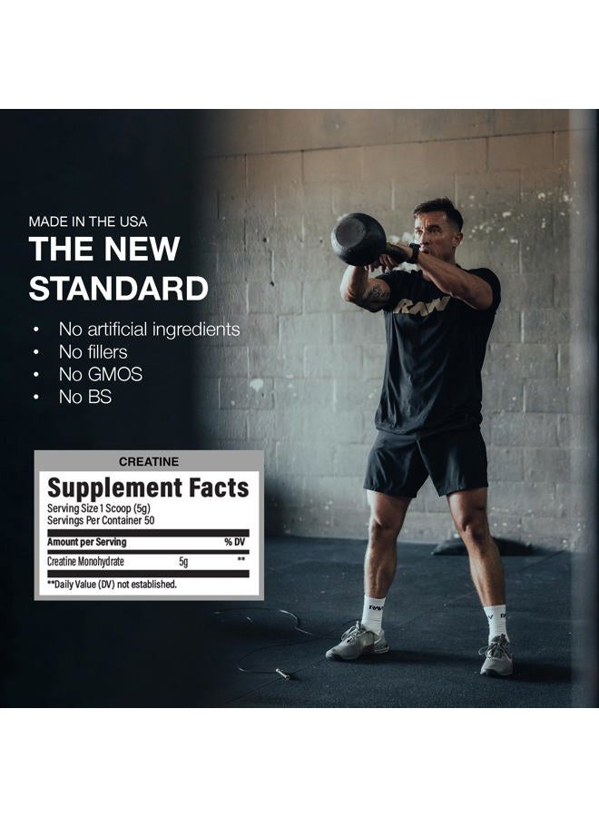 Raw Nutrition Creatine Monohydrate Powder - Unflavored Micronized Creatine Monohydrate Workout Supplement for Muscle Energy, Strength & Endurance - Creatine Powder for Women & Men - 50 Servings - Image 5