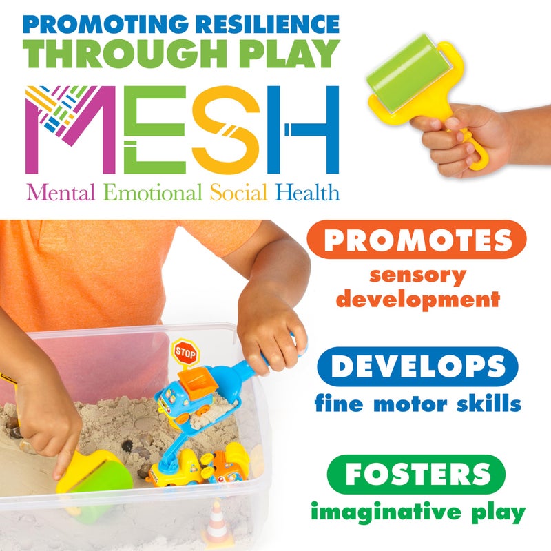 Creativity for Kids Sensory Bin: Construction Zone Playset - Preschool Learning Activities, Excavator Toys for Boys Ages 3-5+, Outdoor Toys and Gifts for Kids - Image 5