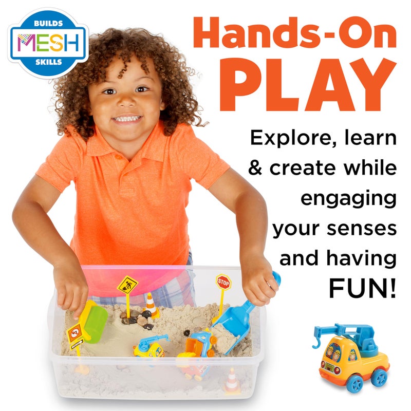 Creativity for Kids Sensory Bin: Construction Zone Playset - Preschool Learning Activities, Excavator Toys for Boys Ages 3-5+, Outdoor Toys and Gifts for Kids - Image 2