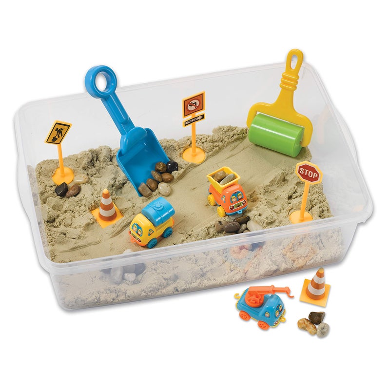 Creativity for Kids Sensory Bin: Construction Zone Playset - Preschool Learning Activities, Excavator Toys for Boys Ages 3-5+, Outdoor Toys and Gifts for Kids - Image 4
